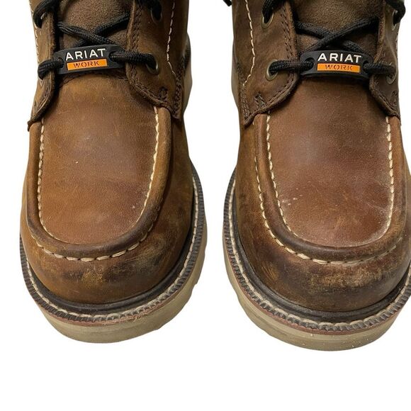 Ariat Rustic Brown Leather Boots - Picture 6 of 9